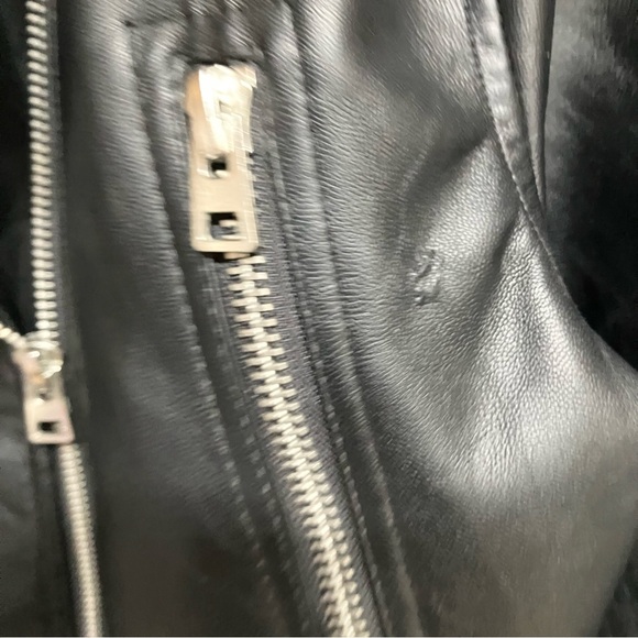 Topshop Faux Leather Belted Biker Jacket Size 12 - Picture 8 of 8